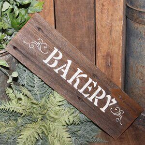 NEW Rustic Reclaimed Wood Farmhouse BAKERY Kitchen Wall Decor Sign